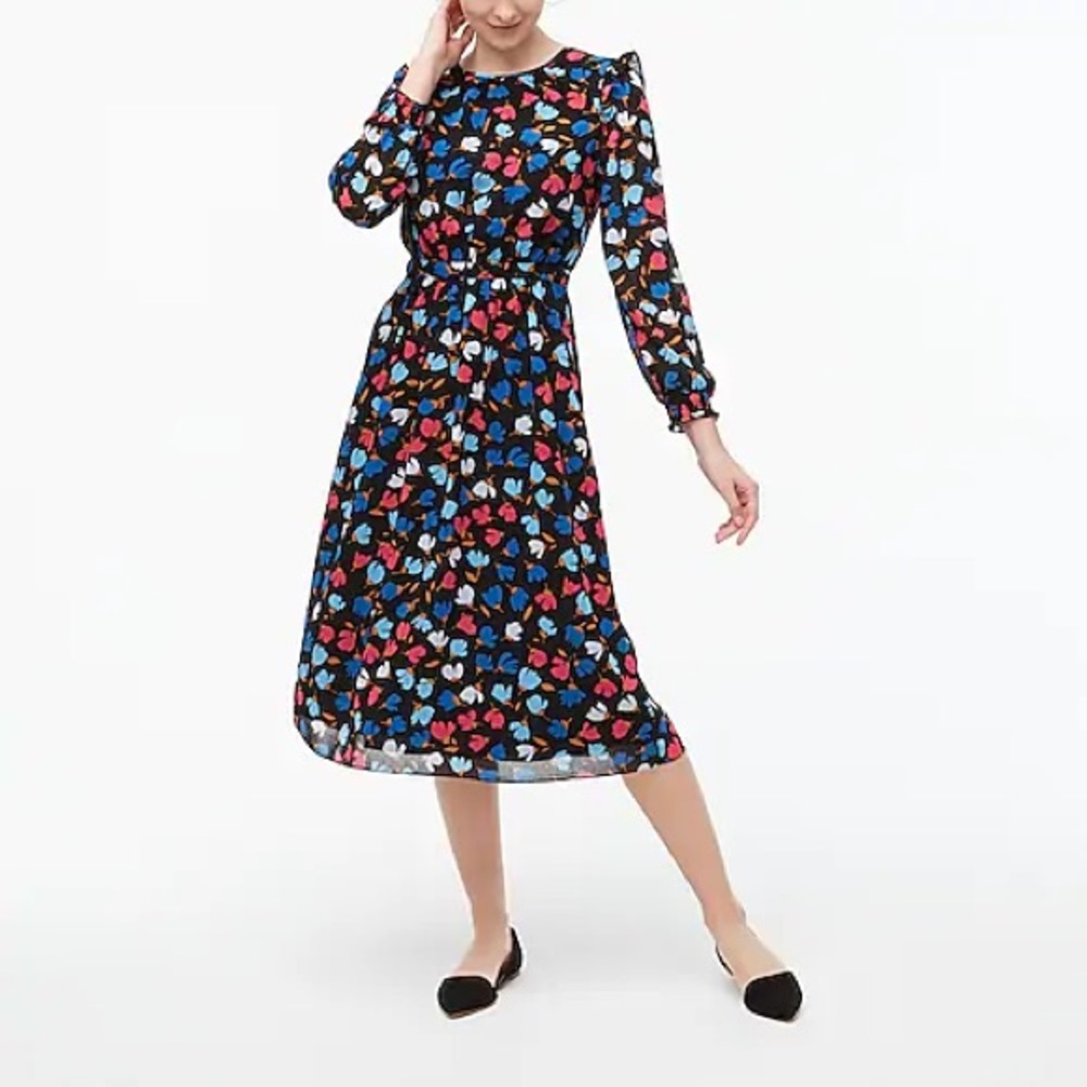 NWOT J. Crew Floral Midi dress size 4